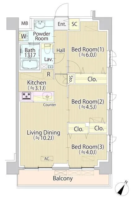 SASAZUKA TODAY - Floor Plan - ["Rectangle", "Slope", "Font"]