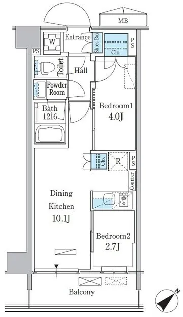 Park Axis Shinagawa Minamioi Park Front - Floor Plan - []
