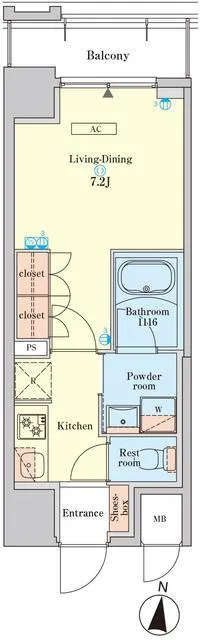 RJR Precia Kikukawa Station Square - Floor Plan - ["Rectangle", "Line", "Schematic"]