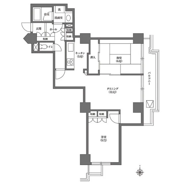 Bunkyo Green Court View Tower Honkomagome - Floor Plan - ["Font", "Parallel", "Schematic"]