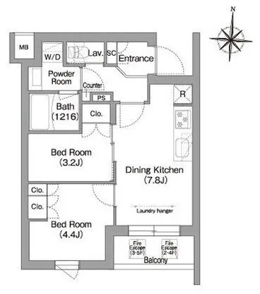 Comforia Liv Minamishinagawa - Floor Plan - ["White", "Diagram", "Floor plan"]