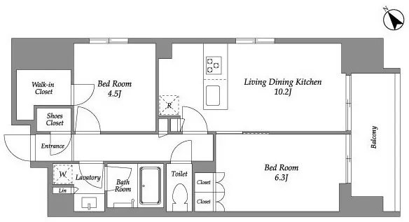 Season Flats Omorinishi - Floor Plan - ["White", "Diagram", "Floor plan"]