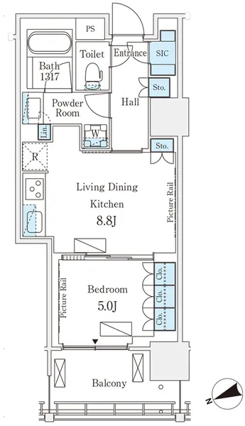 Royal Parks Shinagawa - Floor Plan - ["Rectangle", "Schematic", "Line"]