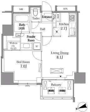 RESIDIA Tower Meguro Fudomae - Floor Plan - ["Plan", "Diagram", "Floor plan"]