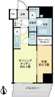 Grand March Shiba Park - Floor Plan - ["Apartment", "Tile Flooring"]