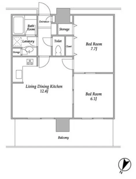 Plaza Tower Kachidoki - Floor Plan - ["White", "Diagram", "Plan"]