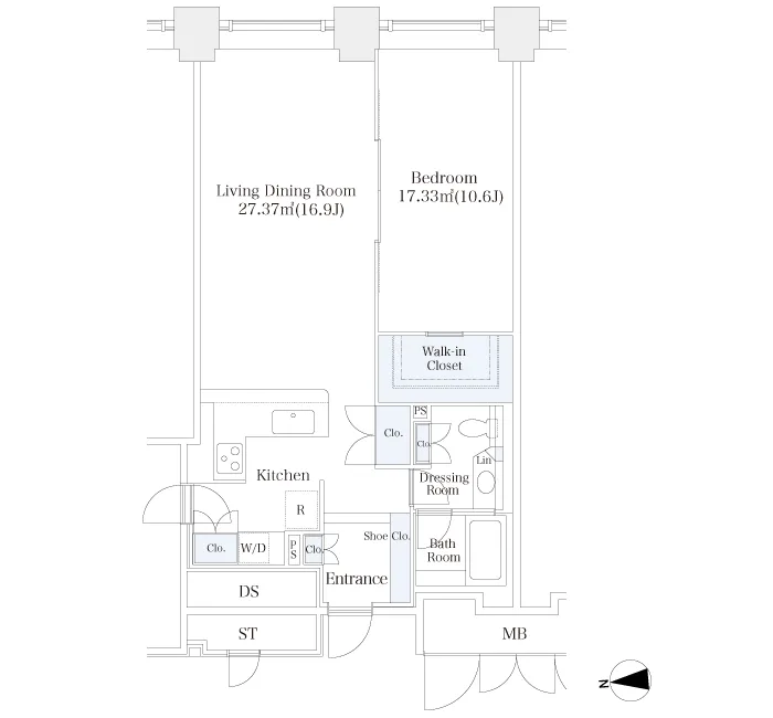 La Tour Shibakoen - Floor Plan - ["Schematic", "Rectangle", "Font"]