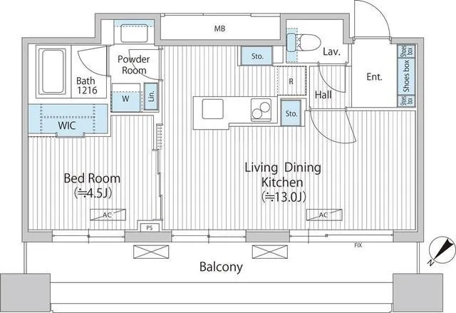 Baus Flats Nihonbashi Hamacho - Floor Plan - ["Rectangle", "Product", "Schematic"]