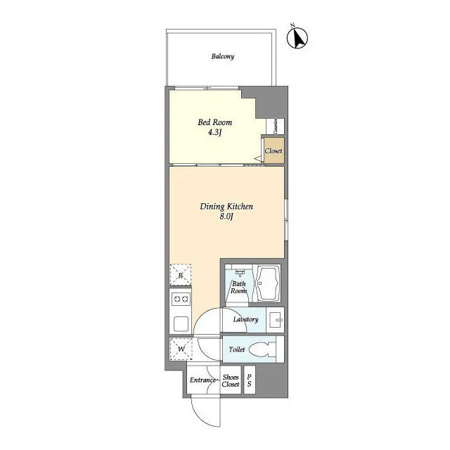 Due Minami Sunamachi - Floor Plan - ["Rectangle", "Font", "Parallel"]