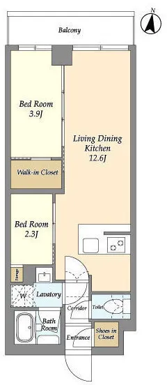 Asyl Court Nerima Nakamurabashi - Floor Plan - ["Floor plan", "Diagram", "Technical drawing"]