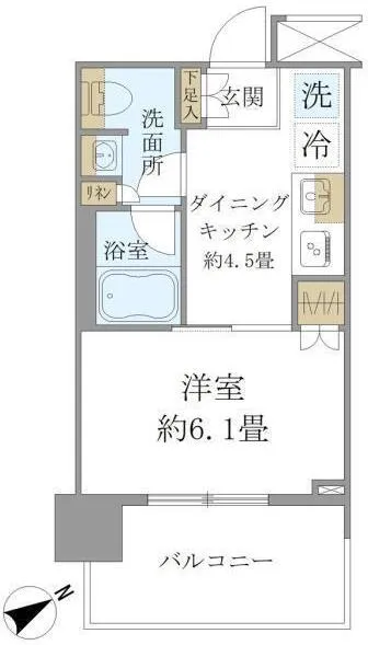 Brillia Tower Hamarikyu - Floor Plan - ["Tile Flooring"]
