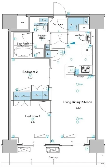 Blanchesta Nishinomiya - Floor Plan - ["White", "Plan", "Diagram"]