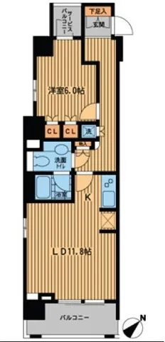 Prime Urban Nihonbashi Yokoyamacho - Floor Plan - ["Apartment", "Floor", "Condominium"]