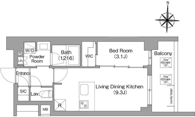 Comforia Liv Nagafukucho - Floor Plan - ["White", "Diagram", "Plan"]
