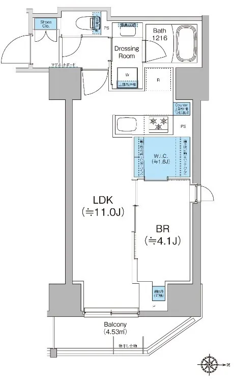 Crevia Rigze Kamata Nishi - Floor Plan - ["Floor plan"]