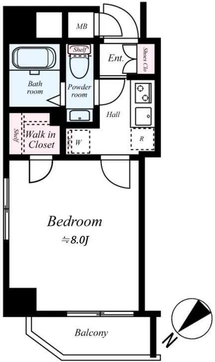 Isle Tokyo Skytree Building 3 - Floor Plan - ["Tile Flooring"]