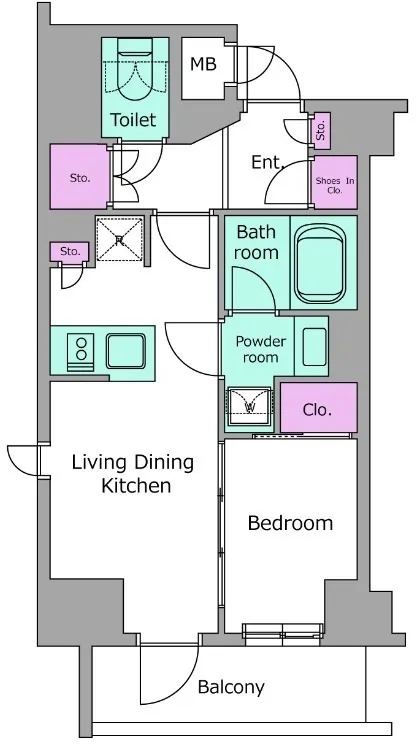 Residia Takadanobaba - Floor Plan - ["Diagram", "Geraniums"]