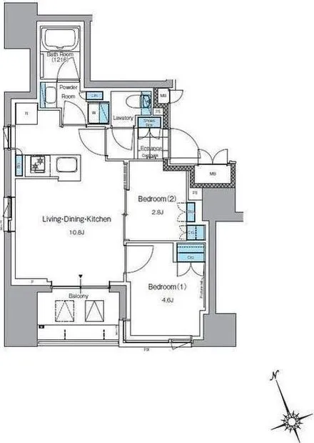 J. Rivere Ueno Iriya Place - Floor Plan - ["Diagram", "Floor plan", "Plan"]