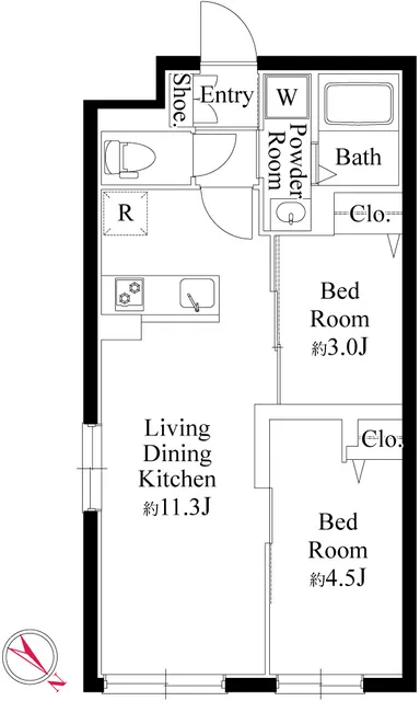 El Faro Waseda - Floor Plan - ["White", "Diagram", "Technical drawing"]
