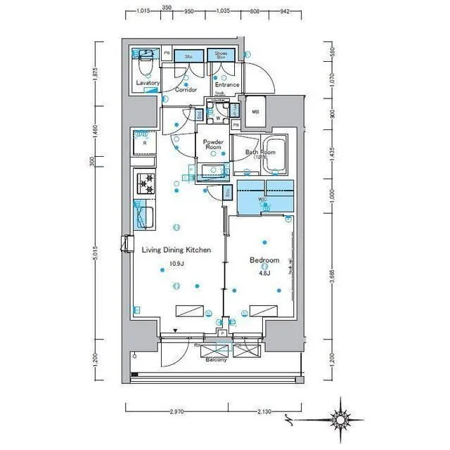 Lefon Prog-Rock Asakusa Iriya - Floor Plan - ["Schematic", "Rectangle", "Slope"]
