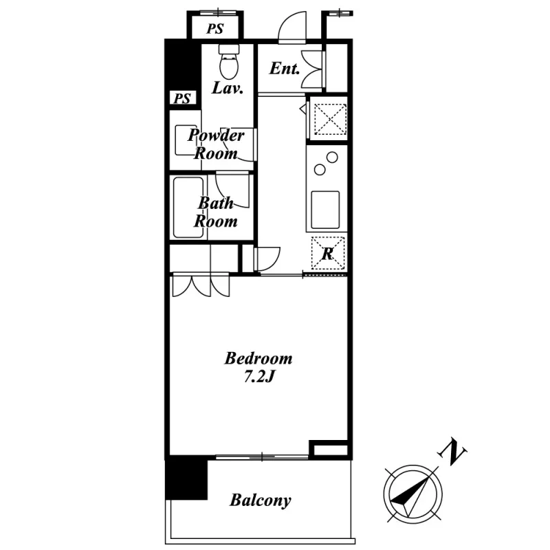 KDX Residence Shirokane II - Floor Plan - ["Text", "Line", "Parallel"]