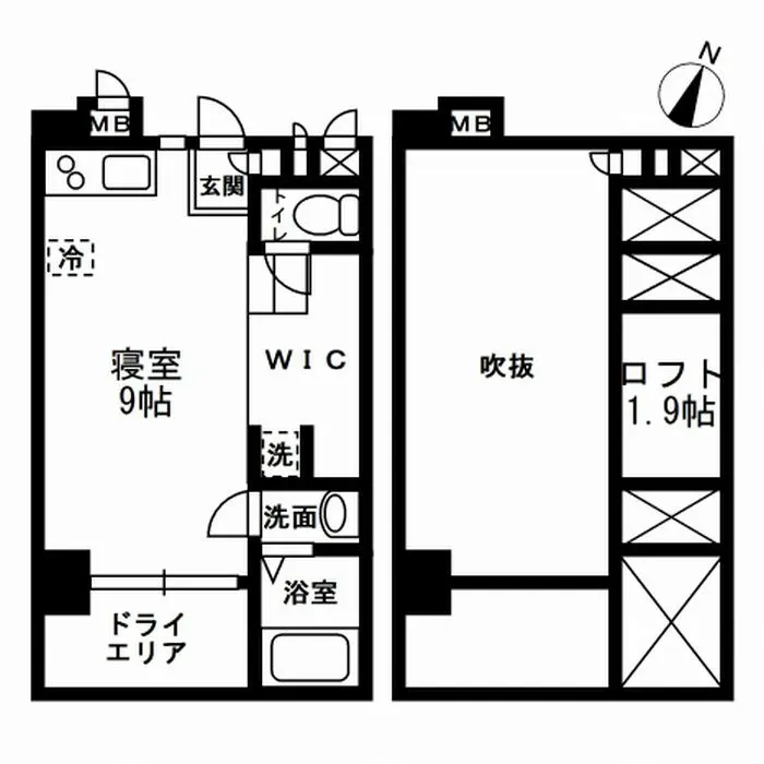 Residia Yoyogi Ⅱ - Floor Plan - ["Rectangle", "Font", "Parallel"]