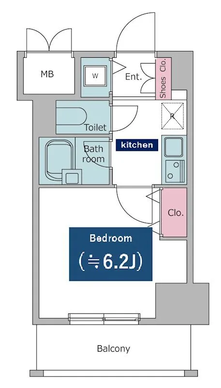 Residia Higashi Shinagawa - Floor Plan - ["Rectangle", "Parallel", "Font"]