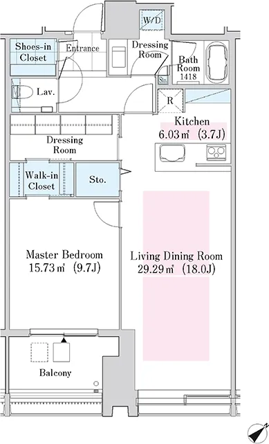 La Tour Shinjuku Garden - Floor Plan - ["White", "Diagram", "Technical drawing"]