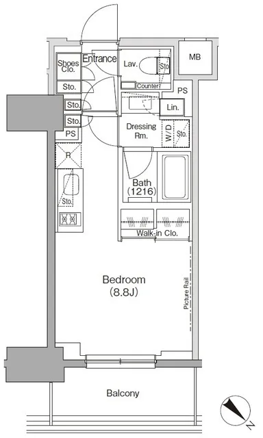 The Park Habio Tsukishima Front - Floor Plan - ["Diagram"]