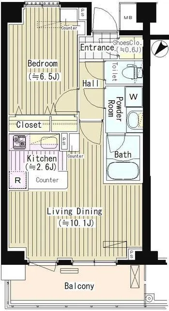 PRIME URBAN Higashinakano COURT - Floor Plan - ["Rectangle", "Font", "Parallel"]
