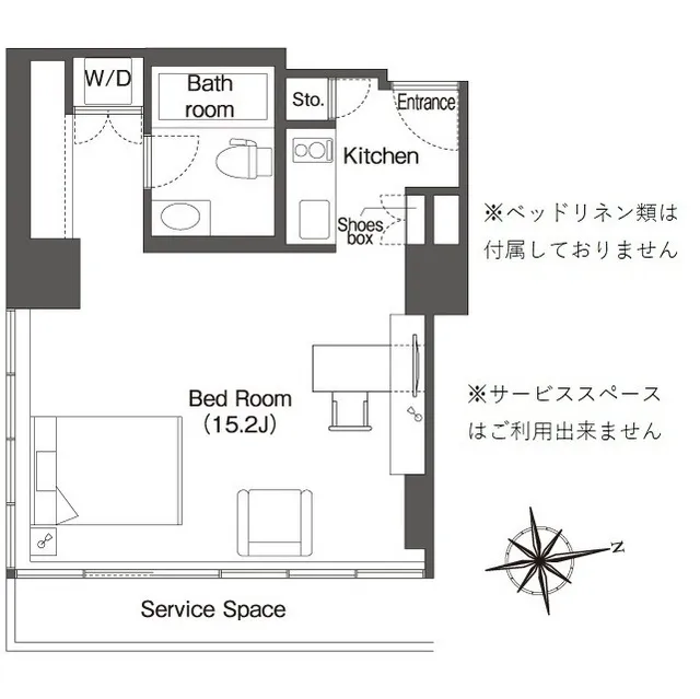 Frontier Residence The Tower Shinagawa - Floor Plan - ["Rectangle", "Schematic", "Line"]