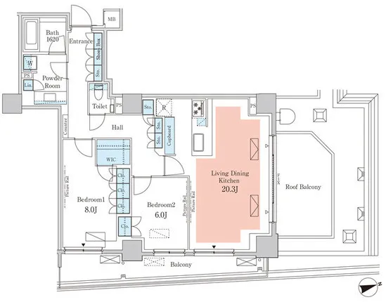 Park Axis Motoazabu - Floor Plan - ["Diagram", "Plan", "Map"]