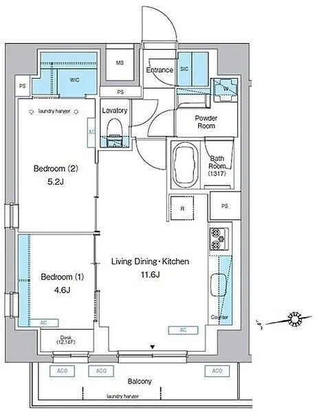 Predia Court Kita-Senju - Floor Plan - ["White", "Floor plan", "Diagram"]