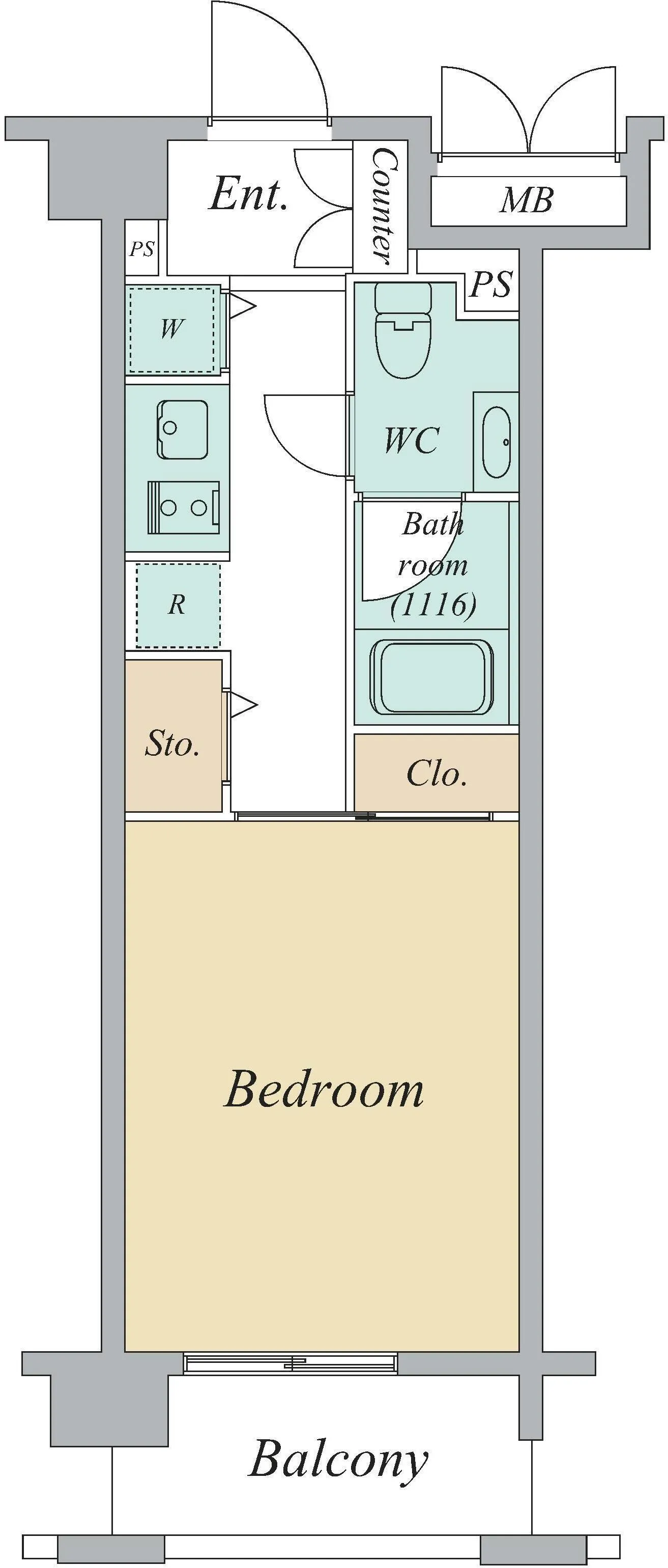 New City Apartments Kameido - Floor Plan - ["Tile Flooring", "Wood flooring"]