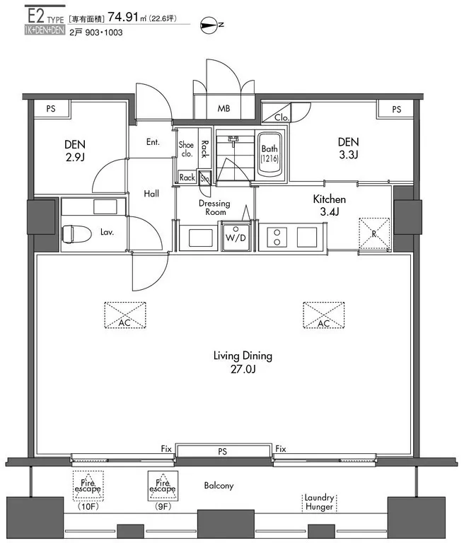 Gladito Shiodome Rosso - Floor Plan - ["Diagram", "Plan", "Number"]