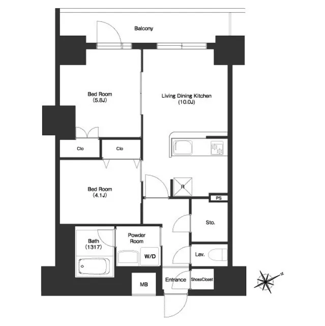 BPR Residence Monzen-Nakacho - Floor Plan - ["Diagram", "Plan", "Floor plan"]