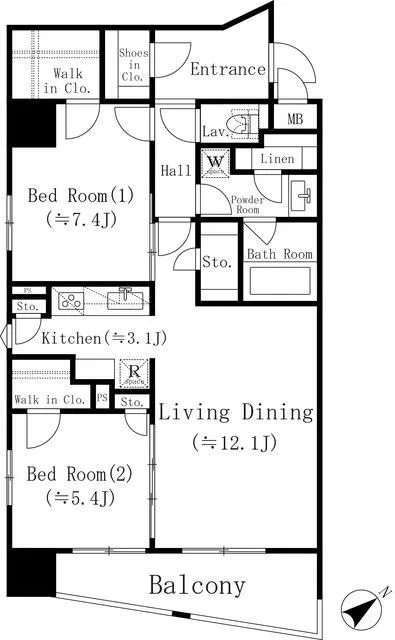 Horinouchi Mansion - Floor Plan - ["Rectangle", "Line", "Font"]