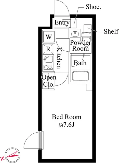Project Kita-Shinjuku - Floor Plan - ["White"]