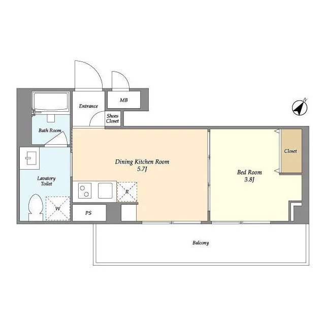 Milia Residence Nakano Yayoicho - Floor Plan - ["Rectangle", "Parallel", "Font"]