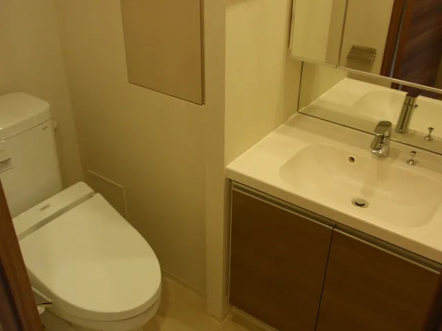 The Park Habio Koenji - Interior - ["Mirror", "Bathroom cabinet", "Sink"]