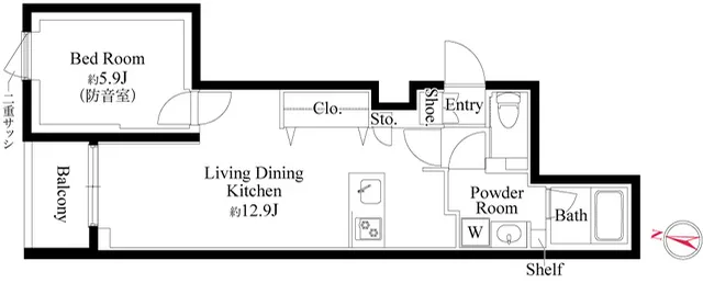 Preasvelta Minowa - Floor Plan - ["White", "Diagram"]