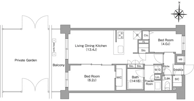 Comforia Liv Nagafukucho - Floor Plan - ["Diagram", "Technical drawing", "Floor plan"]