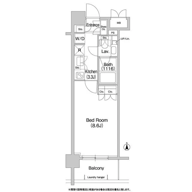 Comforia Ryogoku South - Floor Plan - ["Rectangle", "Font", "Parallel"]
