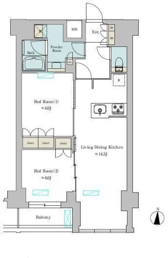 Brillia Ist Ikejiri-Ohashi - Floor Plan - ["Diagram", "Floor plan", "Plan"]