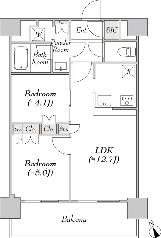 Wellis Urban Suitengumae - Floor Plan - ["White"]
