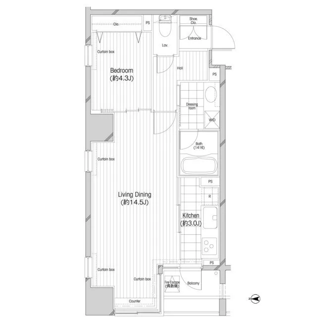 Comforia Nibancho - Floor Plan - ["Rectangle", "Schematic", "Parallel"]
