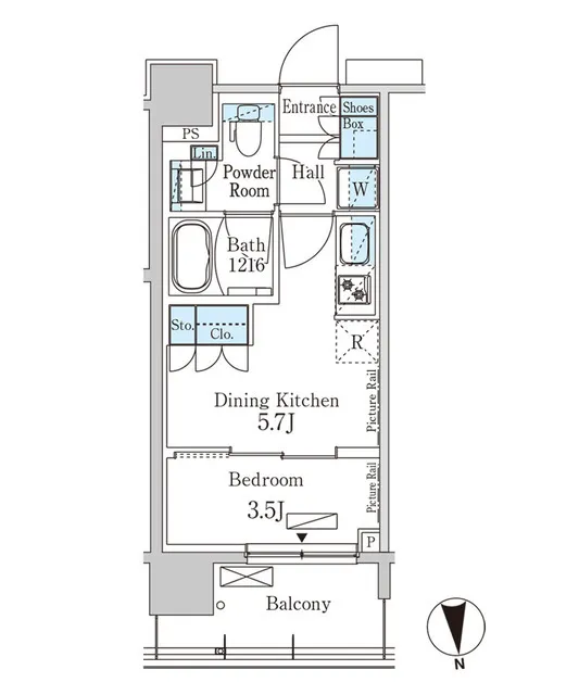 Park Axis Ueno EAST - Floor Plan - ["Rectangle", "Schematic", "Slope"]