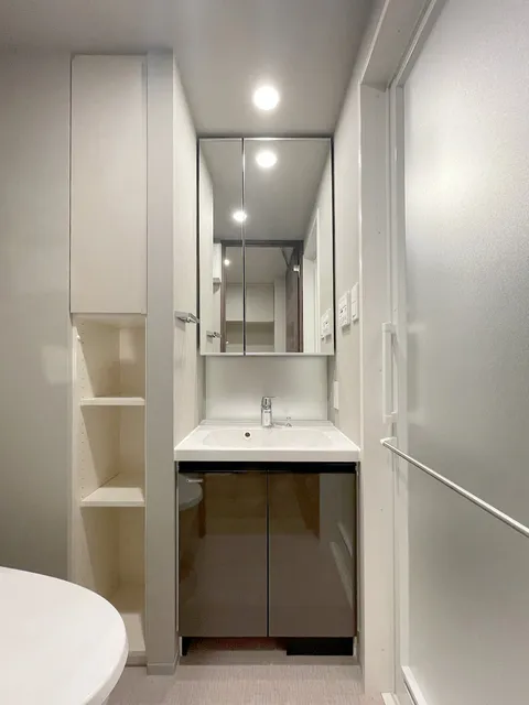Lefon Progres Monzen Nakamachi Marks - Interior - ["Mirror", "Tap", "Bathroom sink"]