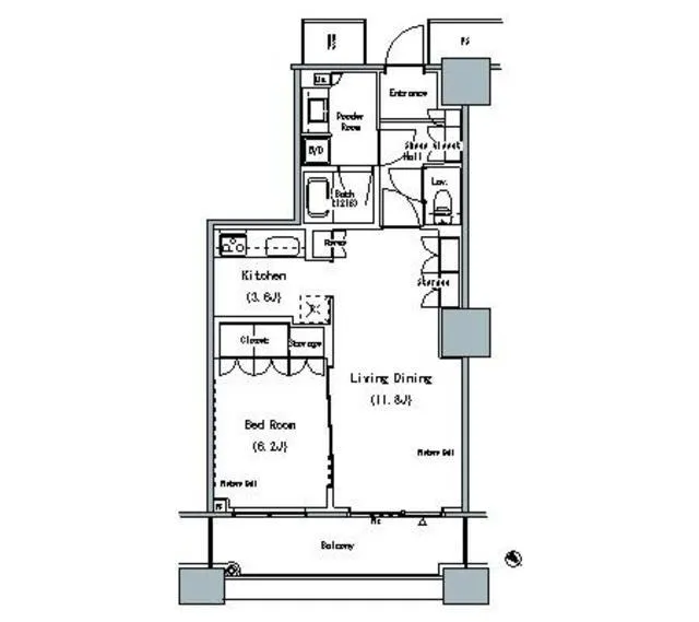 The Tokyo Towers Midtower - Floor Plan - ["White", "Line", "Schematic"]