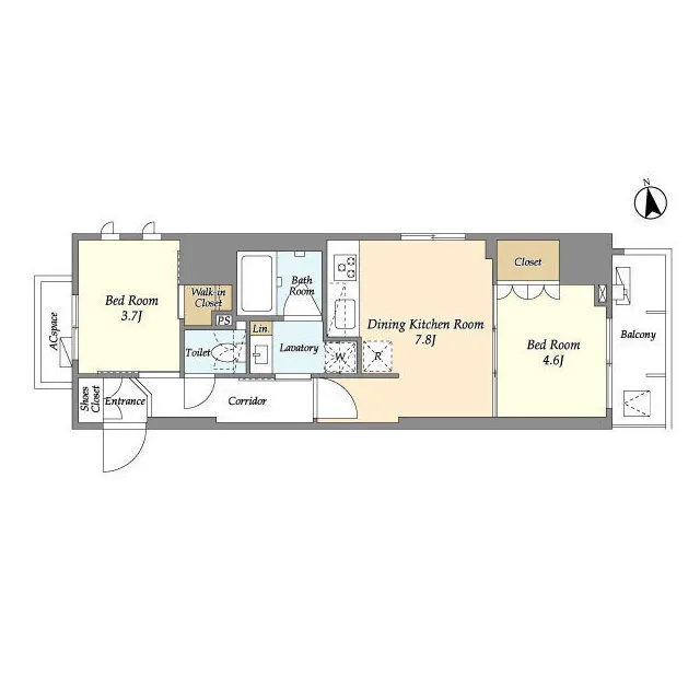 Geoent Asakusa Kaminarimon - Floor Plan - ["Rectangle", "Font", "Parallel"]